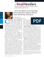 Diversity Journal - Don't Let News of Increasing Discrimination Claims Derail Your Diversity Initiative - May/June 2011
