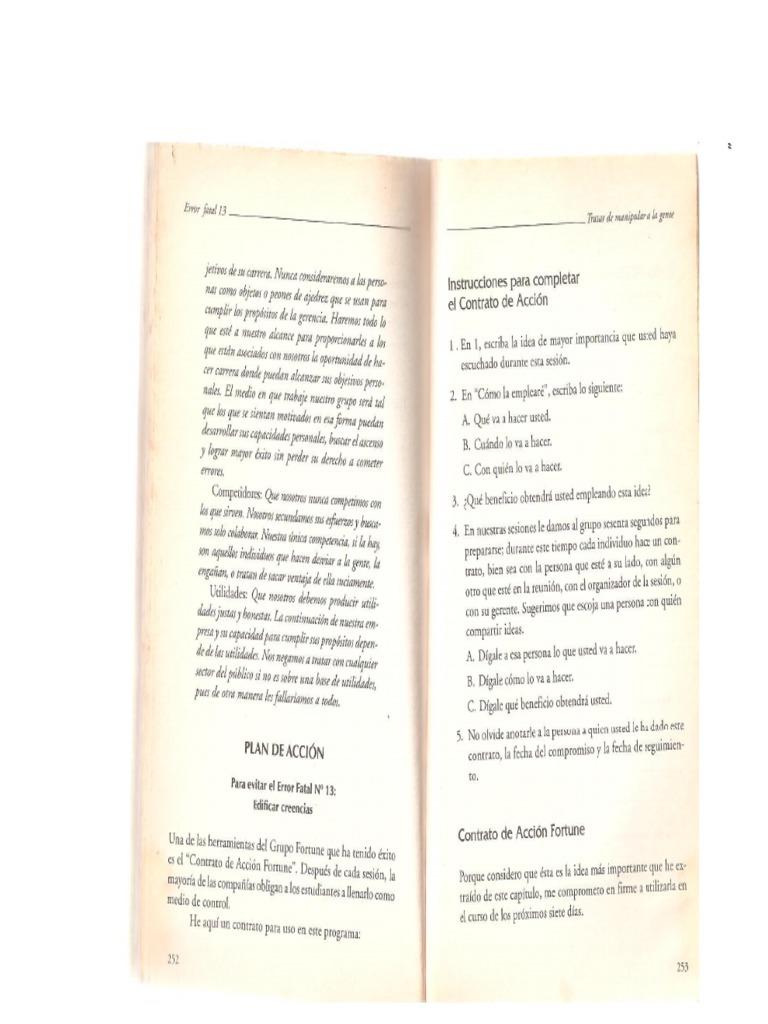 Libro 13 Errores Fatales en Que Incurren Los Gerentes | PDF