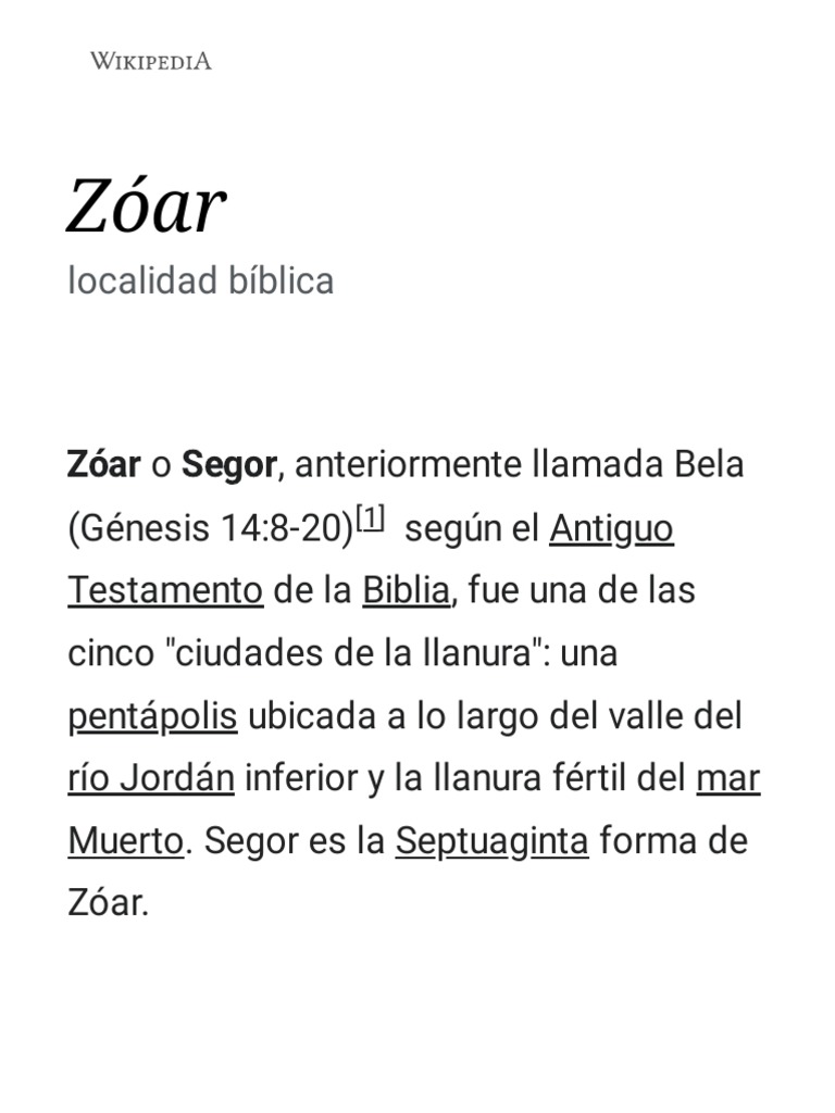 Zóar Wikipedia, La Enciclopedia Libre PDF