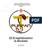Qcm Supplementaires Biochimie - Purpan