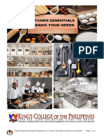 Module Kitchen Essentials and Basic Food Preparation