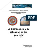 La Biomecánica y Su Aplicación en Las Prótesis