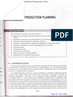 Industrial Management: Production Planning Overview