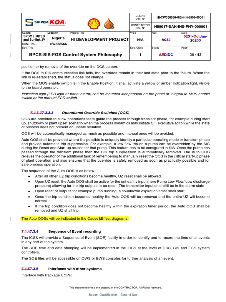Control System Philosophy Overview | PDF | Systems Engineering ...