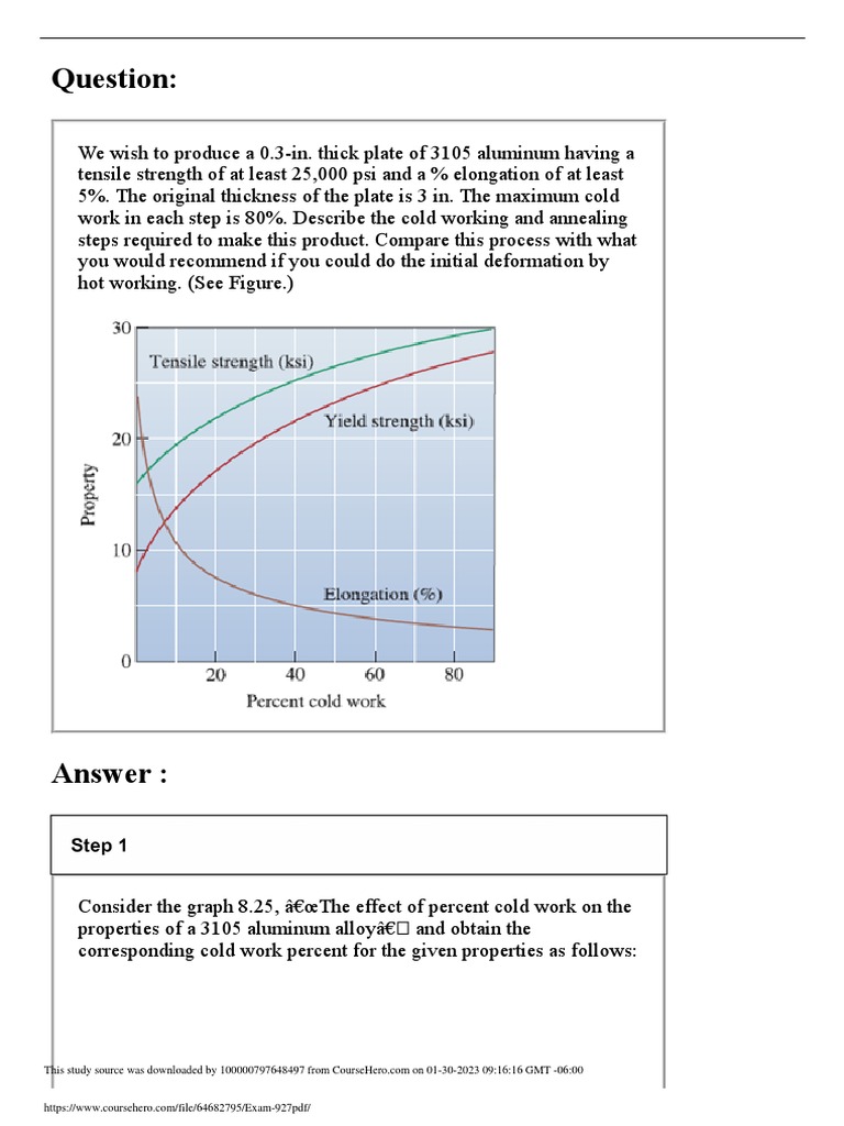 Q9 Exercise Sheet Pdf Metals Building Materials