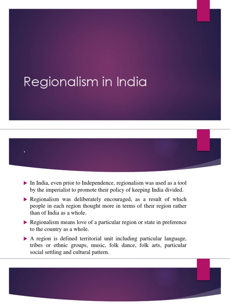 Regionalism In India Pdf
