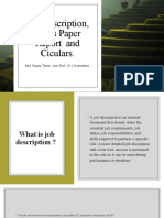 Job Description, News Paper Report and Ciculars