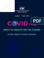 CII Report - Impact On Industry and The Economy Actions Needed To Sustain Continuity - 1 April