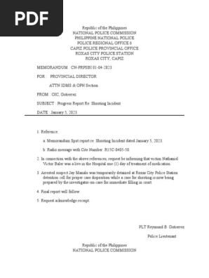 POLICE REPORT