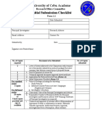 Form 2.2 Initial Submission Checklist