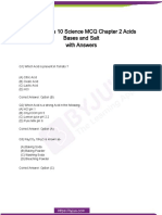 CBSE Class 10 Science MCQ Chapter 2 Acids Bases and Salt