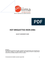 Hot Briquetted Iron (Hbi) : Quality Assessment Guide