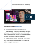 1000 Ideias de Conteúdo Validados No Marketing Digital.