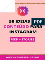 Ebook 50 Ideias de Conteúdo para Instagram