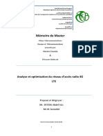 Analyse Et Optimisation Du Réseau D'accès Radio 4G