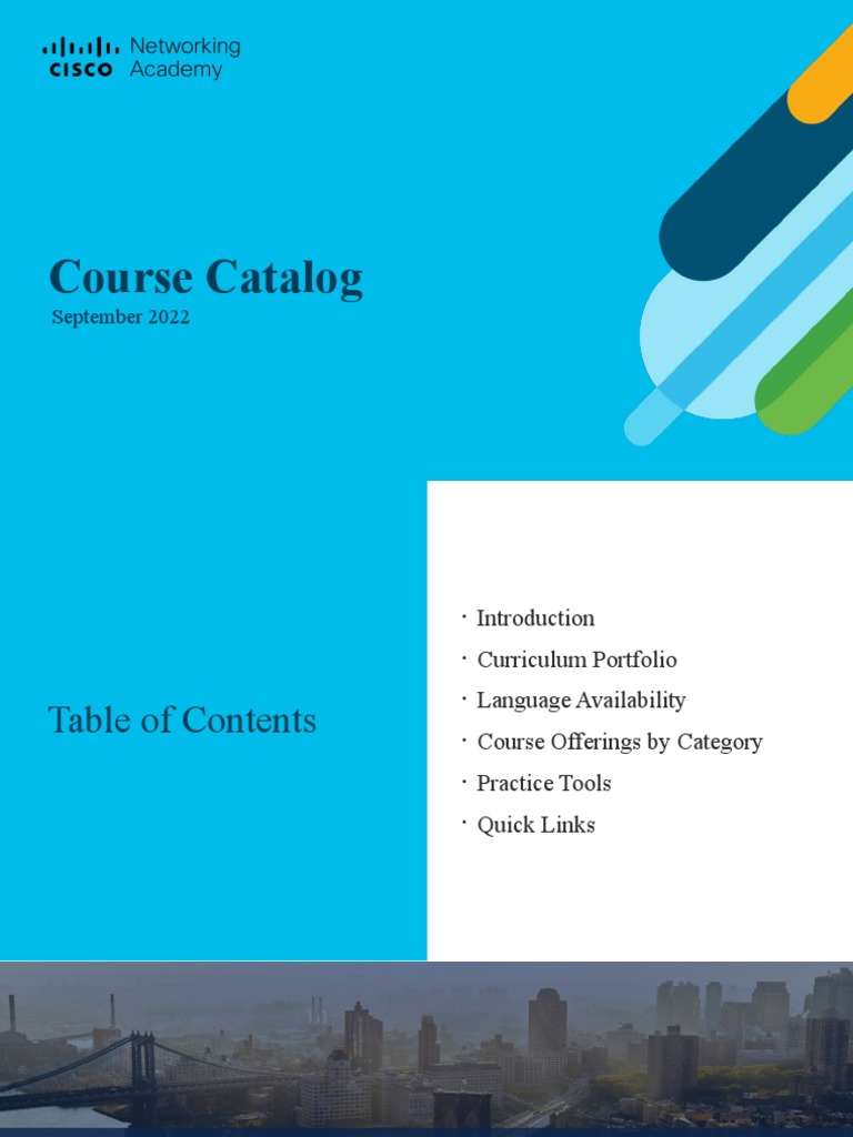 English NetAcad Course Catalog 09.08.2022 | PDF | Cisco Certifications ...