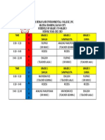 Emar College Grade 1-3 Class Schedule