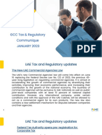 GCC Tax and Other Regulatory Communique Jan 2023