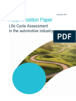 ACEA Position Paper-Life Cycle Assessment