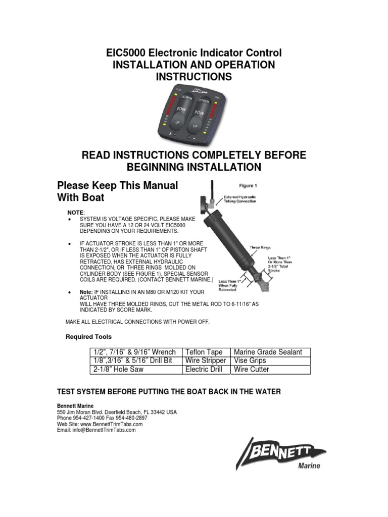 EIC5000 Electronic Indicator Control Installation and Operation