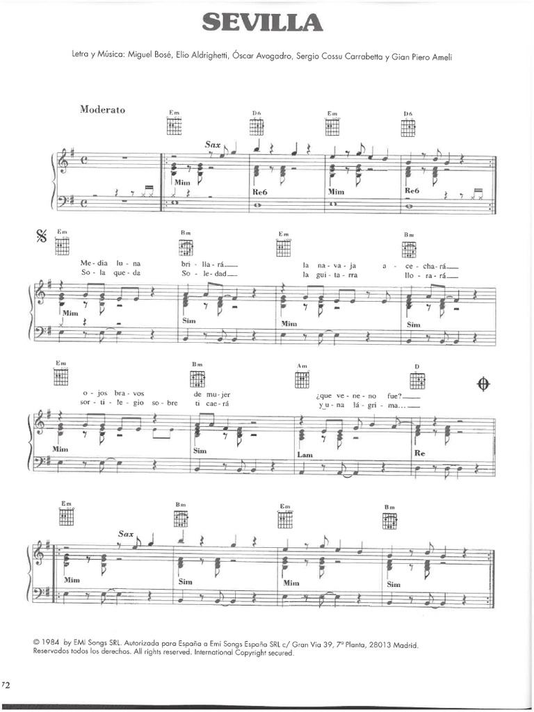 Miguel Bosé - SEVILLA | PDF
