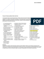 DATE: 09/29/2015: Products Not Requiring Material Safety Data Sheet