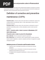 CAPA Corrective and Preventive Action in Pharmaceutical