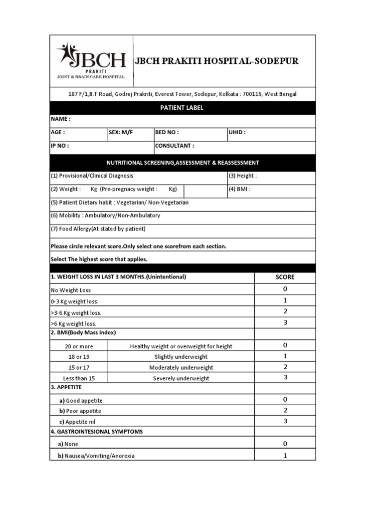 Nutritional Assessment | PDF | Weight Loss | Dieting