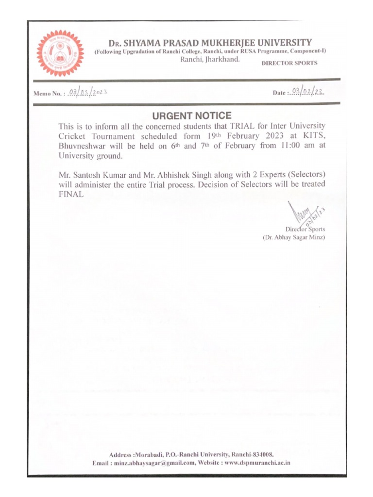 Dr Shyama Prasad Mukherjee University PDF