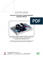 Automatic Voltage Regulator Operation Manual for AS440 Generator