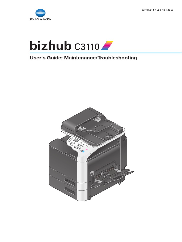 Manual BizHub C3110 | PDF | Equipment