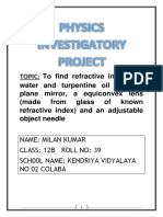 Refractive Indices Using Mirror Lens