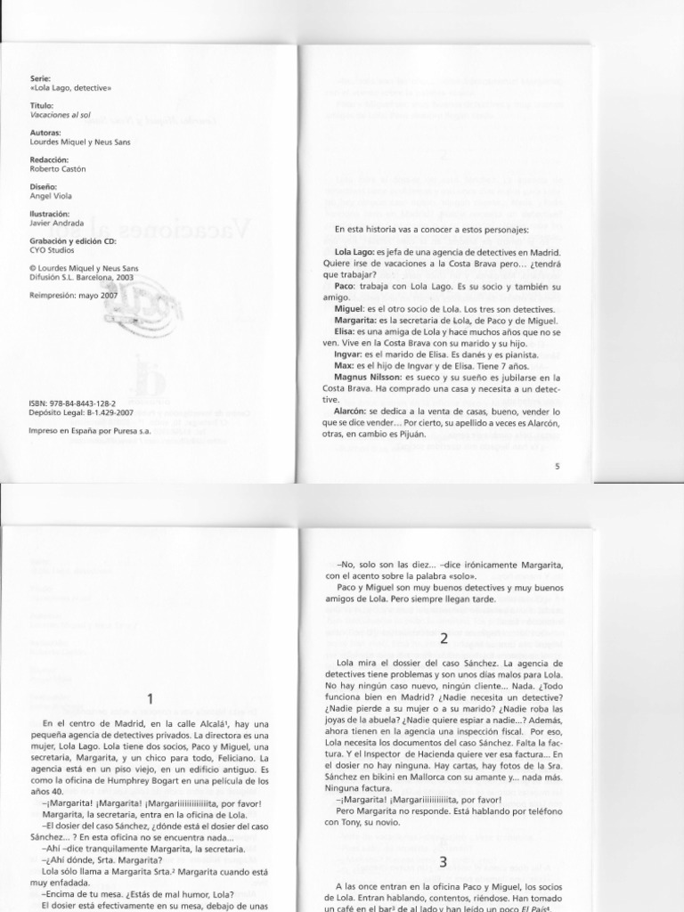 Lola Lago Detective Vacaciones Al Sol Pdf