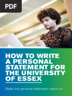 Personal Statement Writing Guide