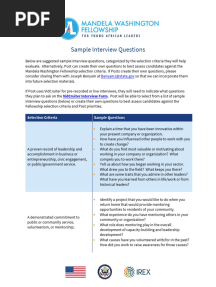 Sample Interview Questions - FINAL