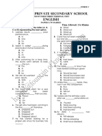 FORM 3 END OF TERM THREE TERMINAL TEST