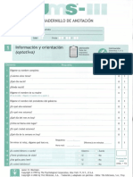 Cuadernillo de Anotaciones WMS-III