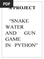 Snake, Water & Gun Project