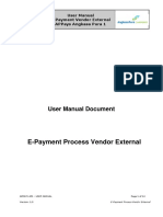 E-Payment Process Vendor External: User Manual Document