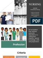 Fundamentals of Nursing Profession and Practice