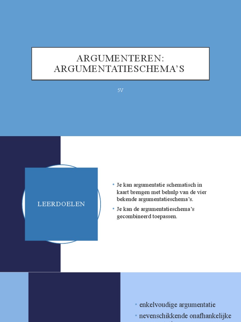 5VP2L5 - Argumentatieschema's | PDF