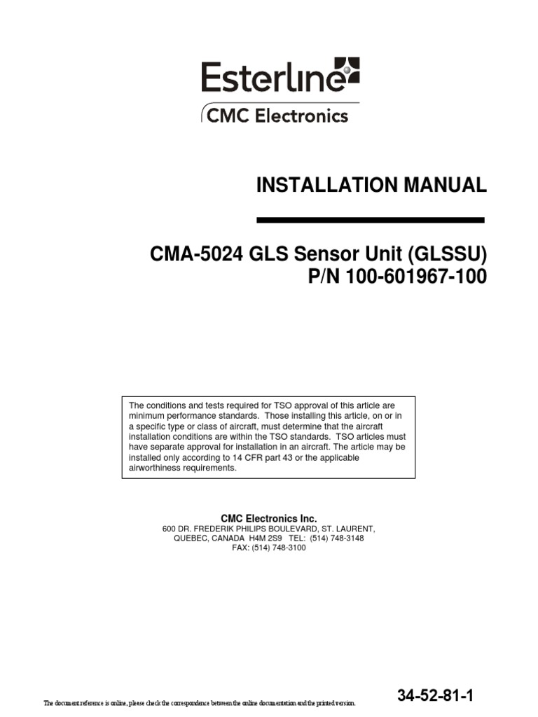 Esterline Cma5024 Download Free PDF Electrostatic Discharge