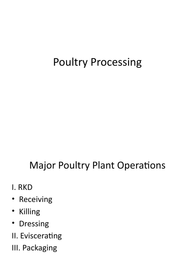 Poultry Processing PDF Poultry Farming Poultry