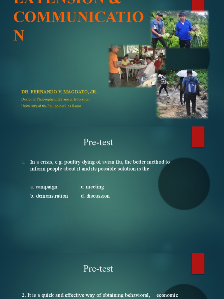 Extension and Communication PDF Communication Theory