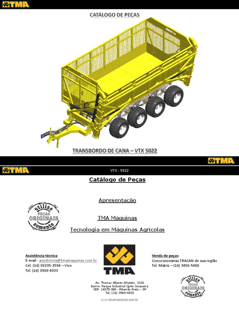 Catálogo de Peças VTX 5022 TMA | PDF | Parafuso | Eixo