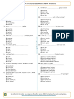 44 - English Placement Test Online With Answers