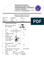 Penilaian Akhir Tahun (Pat) Bahasa Inggris Kelas 3