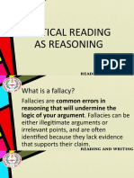 Critical Reasoning: Identifying Logical Fallacies