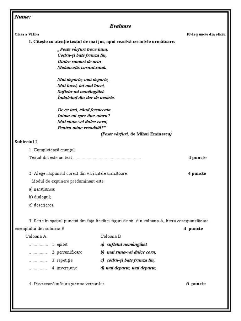 Test U3 VIII ART | PDF