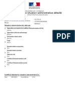 Certificat de Situation Administrative Détaillé: Identification Du Véhicule